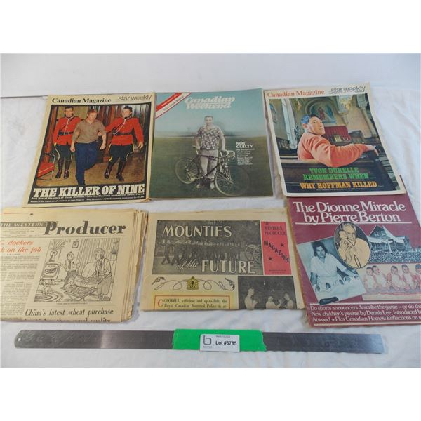 1960's Canadian News (Shell Lake Murder coverage) + Magazines