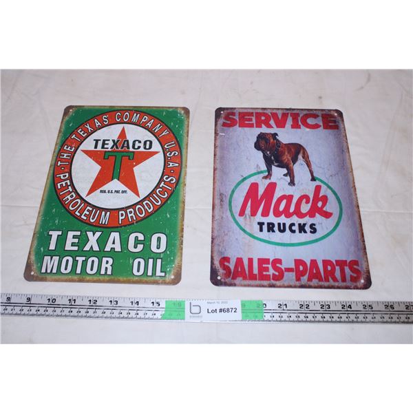 Texaco Motor oil,service Sales-Parts Signs