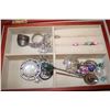 Image 2 : Wooden Jewelry Box with costume jewelry