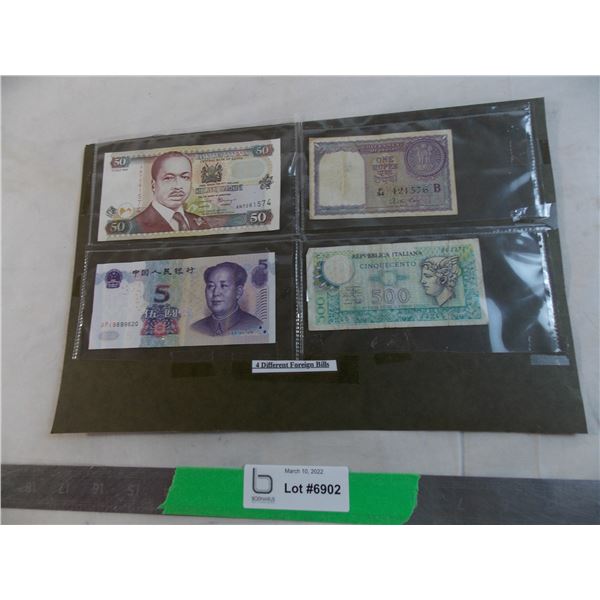 Foreign bank notes - Kenya, India, etc