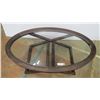 Image 2 : *Wood Oval Coffee table with glass insert - 48x28x19Tall