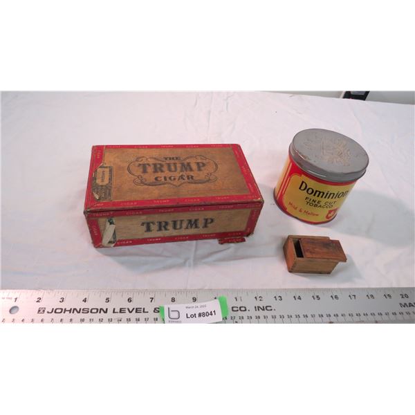 Trump Cigar Box + Dominican Tin