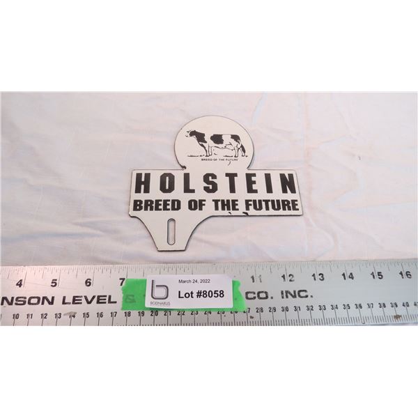 Holstein Porcelain plate topper - 5.75 x6 