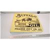 Image 1 : Buffalo motor oil flanged porcelain sign (double sided) - 24"x24.5"