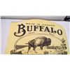 Image 2 : Buffalo motor oil flanged porcelain sign (double sided) - 24"x24.5"