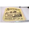 Image 5 : Buffalo motor oil flanged porcelain sign (double sided) - 24"x24.5"