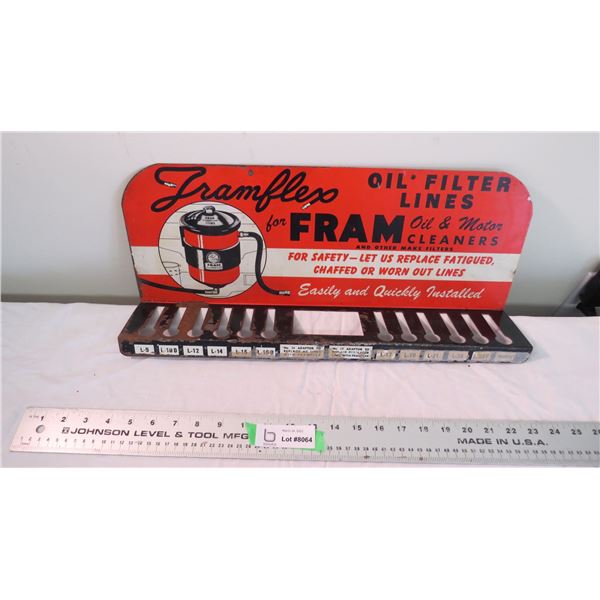 Framflex Fram filters -metal display rack - 8.5 x20 