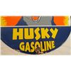 Image 3 : Husky gasoline porcelain sign - 11.75" diameter