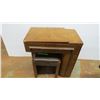 Image 8 : *Vintage Singer sewing machine with stool - cabinet + accessories