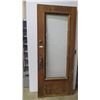 Image 1 : *Vintage wood door with glass window (cracked) - 33.5x81.5
