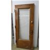 Image 6 : *Vintage wood door with glass window (cracked) - 33.5x81.5
