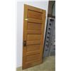 Image 1 : *Vintage wood door with hardware + key - 30x78