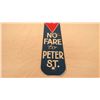 Image 3 : Dash metal Street Car sign - painted metal - Toronto - 3.5x24
