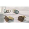 Image 2 : 835 Silver Cufflinks - Enamel cufflinks, vintage tie pin