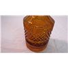 Image 2 : Amber Cut Glass Decanter (crystal?) small chip on top - 11" tall