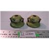 Image 1 : Roseville Apple blossom matching pair of candleholders?