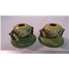 Image 3 : Roseville Apple blossom matching pair of candleholders?