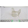 Image 1 : Clear glass chicken ornament candy dispenser