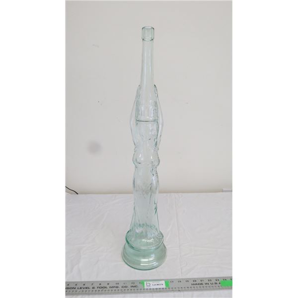 glass bottle girl shaped 31.5" tall