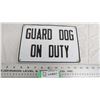 Image 1 : Guard dog on duty tin sign - 7x10