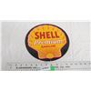 Image 1 : Shell premium gasoline tin sign - 10.75" diameter