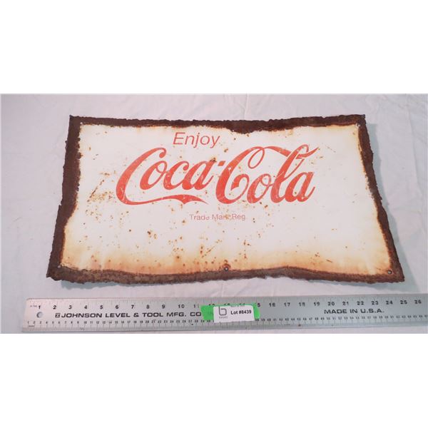 Coca-cola metal sign - 13.5x23.5