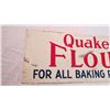 Image 2 : Quaker Flour Embossed Tin Sign 1930-40's - 8.75x24