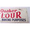 Image 3 : Quaker Flour Embossed Tin Sign 1930-40's - 8.75x24