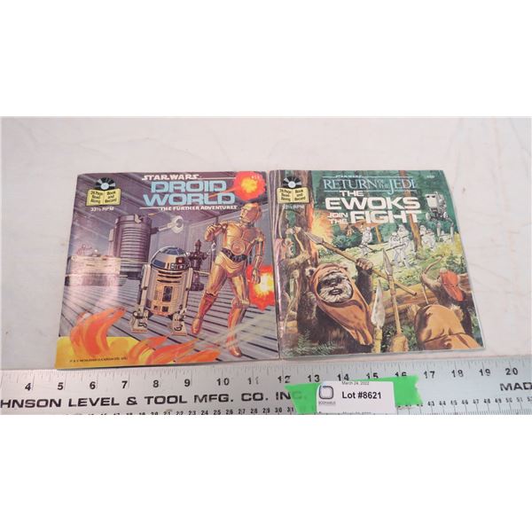 Star Wars Droid World + The Ewoks Join The Fight Read Along Book + Record sets