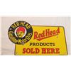 Image 2 : Red Head Motor Oils sign - 10"x6"