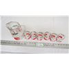 Image 2 : Tomato Pattern Water Pitcher with 6 matching drinking glasses