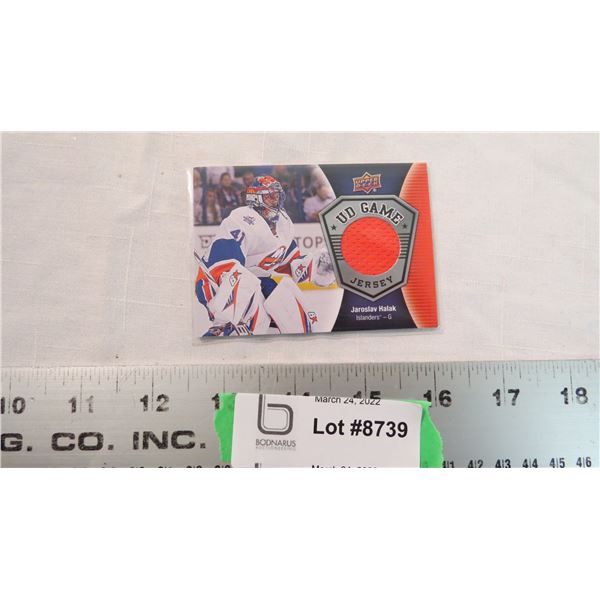 Jaroslav Halak game used jersey card - 2016 UD