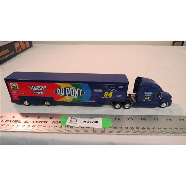 Die-cast Nascar hauler semi (Jeff Gordon) 14" long