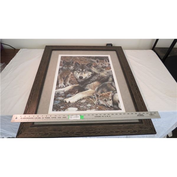 Ducks Unlimited Wolf Picture In Frame 31x37 Bodnarus Auctioneering Ducks Unlimited Wolf Picture In Frame 31x37 Bodnarus Auctioneering