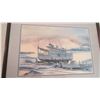 Image 2 : Boat picture in frame - 1987 - 21x16.5