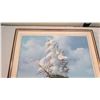 Image 2 : Sailboat Canvas Painting - framed - signed Winbow? - 29x25