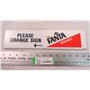 Image 3 : Orange Fanta open sign - plastic 13"x3"