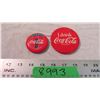 Image 1 : (2) Coca cola buttons pins