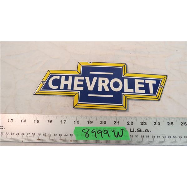 Chevrolet sign - 10.5x4 porcelain