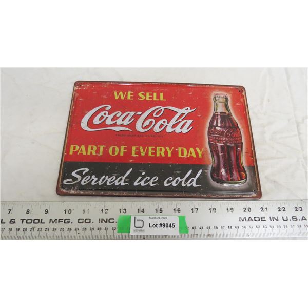 Coca Cola tin sign - 8x12