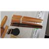 Image 3 : set of wood chopsticks, wood rolling pan, placemats