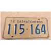 Image 2 : 1972 - Sask license plate