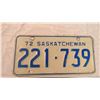 Image 2 : 1972 - Sask license plate