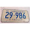 Image 2 : 1972 - Sask license plate (trailer)