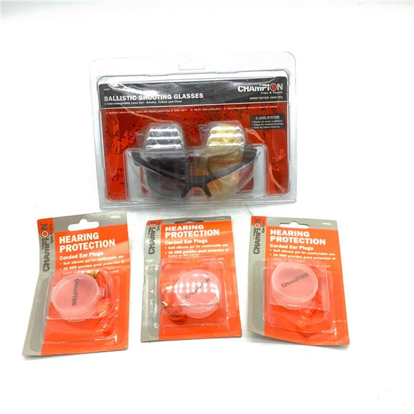 Champion Ballistic Shooting Glasses With 3 Interchangeable Lens And