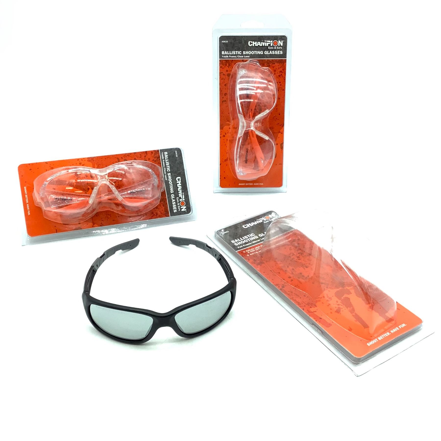 Champion Ballistic Shooting Glasses, New X 3 SFRC