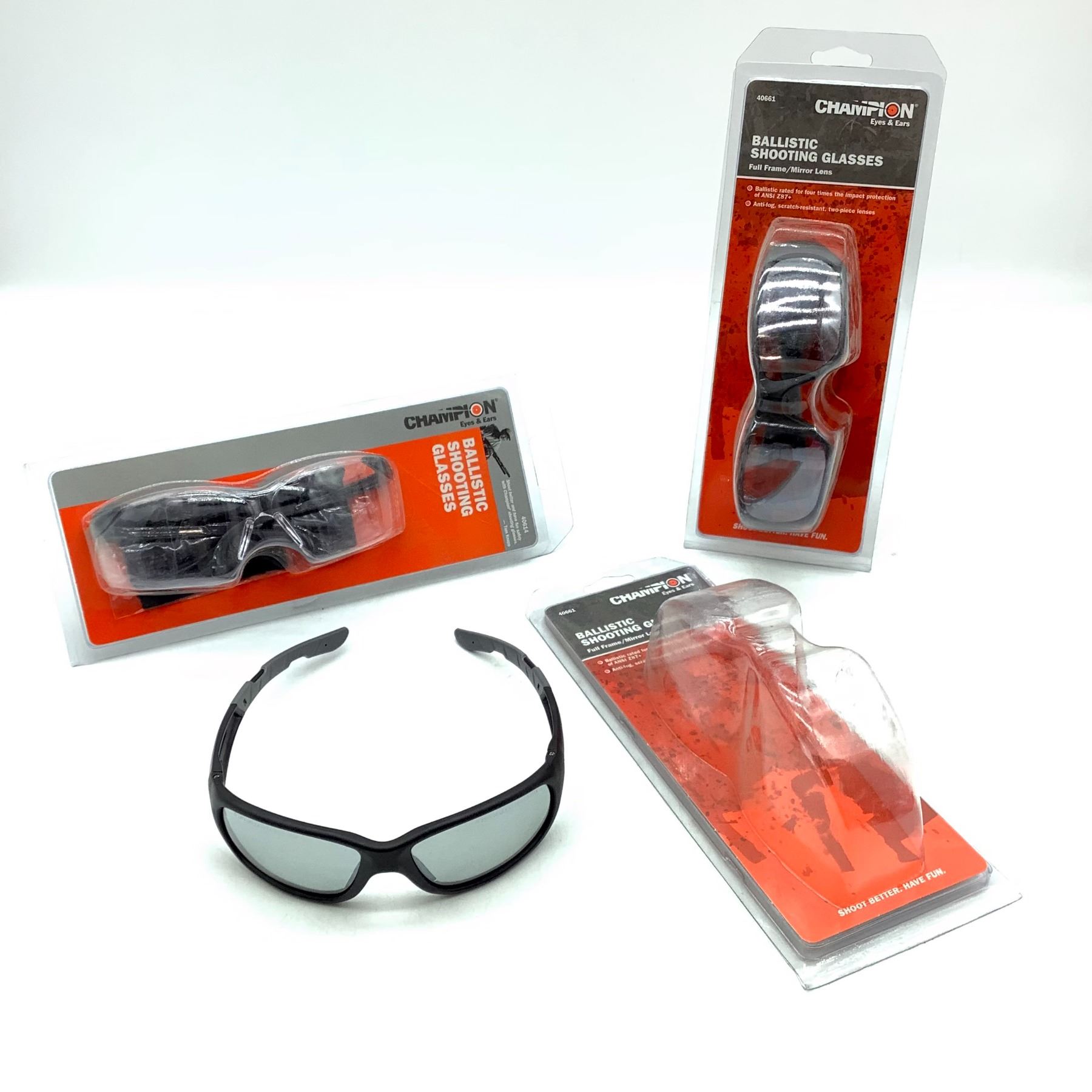 Champion Ballistic Shooting Glasses, X 3, New