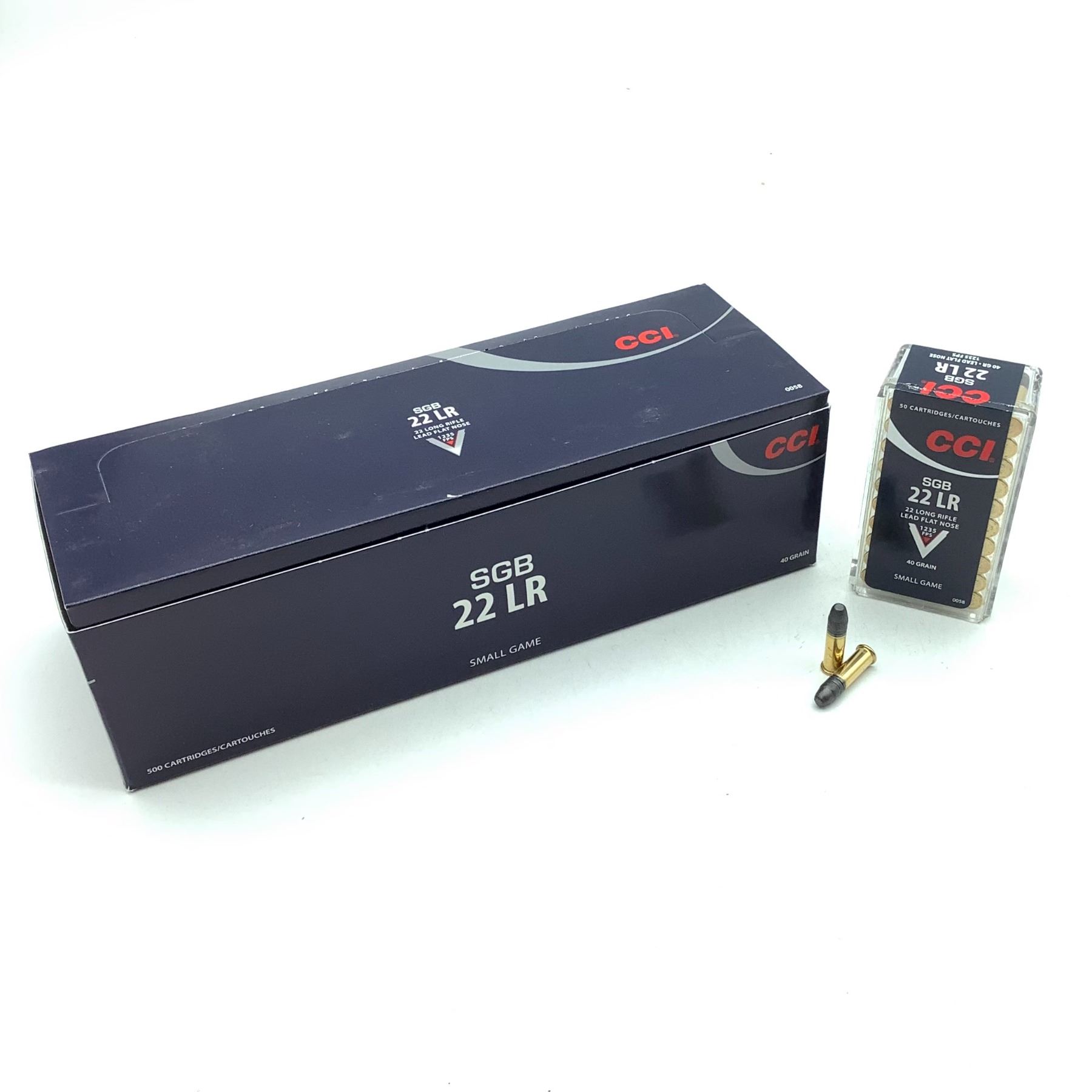 CCI SGB 22 LR 40 Grain Lead Flat Nose Ammunition, 500 Rounds