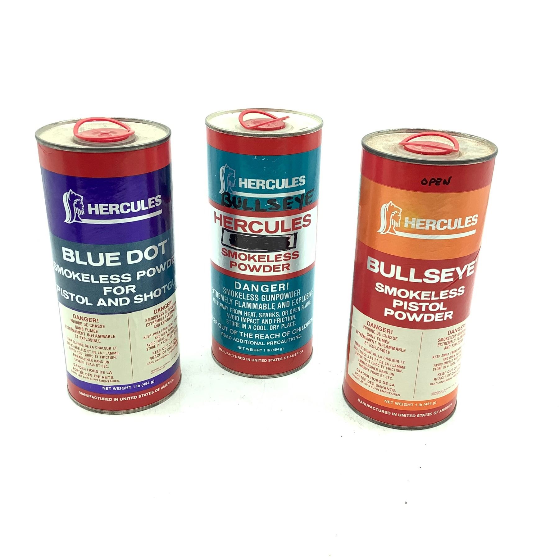 Assorted Hercules Powder X 3, Open