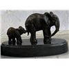 Image 1 : Bronze Elephants on Marble Base